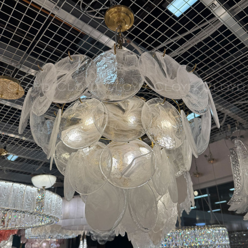 Люстра Cloyd LINZE-B C13 / Ø60 см - латунь - белое стекло (арт.11674) фото 4