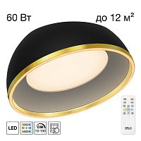 Citilux FLOOM CL736151 Светильник потолочный с пультом Чёрный+Золото