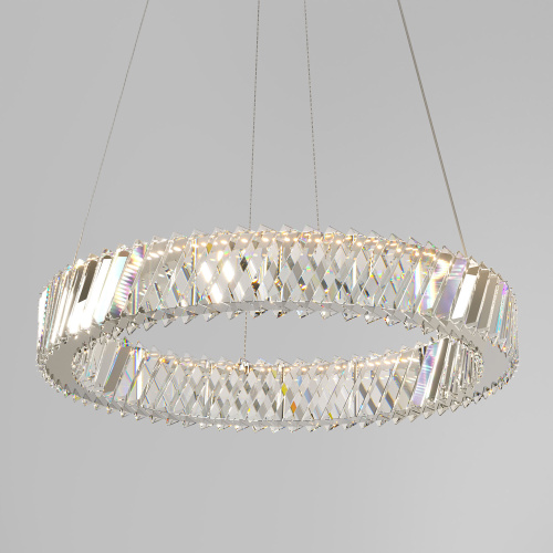 Светодиодная хрустальная люстра 101004 LED никель хрусталь Strotskis