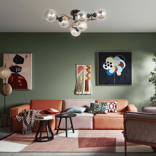 Светильник на штанге Escada 1102/6P E27*60W Black фото 2 Светильник на штанге Escada 1102/6P E27*60W Black фото 2