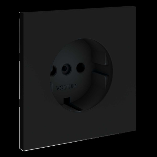 Накладка для розетки с заземлением S70 (графит) Voltum VLS000607 Накладка для розетки с заземлением S70 (графит) Voltum VLS000607