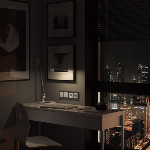 Рамка из акрила на 4 поста Acrylic графит W0042704 фото 4