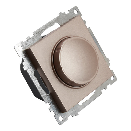 Выключатель диммирующий TRIAC(механизм), STEKKER GLS10-7106-02, 250V, 500W, серия Катрин, шампань фото 7