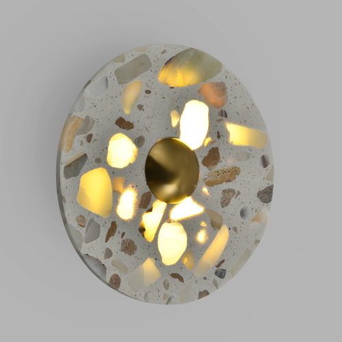 Светильник настенный из камня серый LED 7Вт 20см Zortes Terrazzo ZRS.1878.02 фото 9