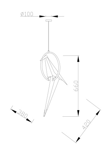 Подвесной светодиодный светильник Moderli V3071-1PL origami Birds 1*LED*6W фото 2 Подвесной светодиодный светильник Moderli V3071-1PL origami Birds 1*LED*6W фото 2
