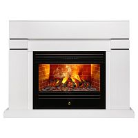 Электрокамин RealFlame Lindelse 26 WT белый с очагом 3D Novara