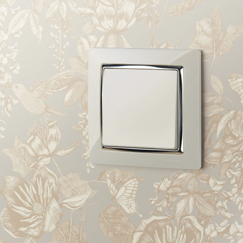 Выключатель одноклавишный проходной (слоновая кость) W1112003 фото 8