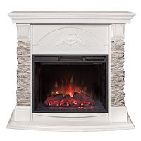 Каминокомплект ATHENA/АТЛАНТА GR Белый с очагом Электроочаг SPARTA 25.5
