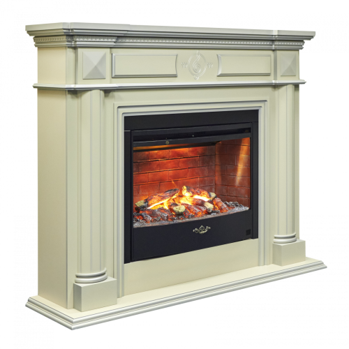 Каминокомплект WAGNER/ВАГНЕР Айс кашемир с серебряной патиной с очагом Электроочаг FIRESTAR/ФАЕРСТАР 33 фото 3