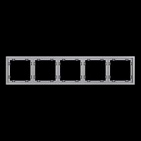 Рамка пластиковая S70 на 5 постов, (серый) Voltum VLS100516
