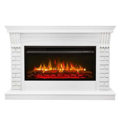 Каминокомплект JAZZ/ВЕГАС Белый матовый с очагом Электроочаг PREMIER/ПРЕМЬЕР 36