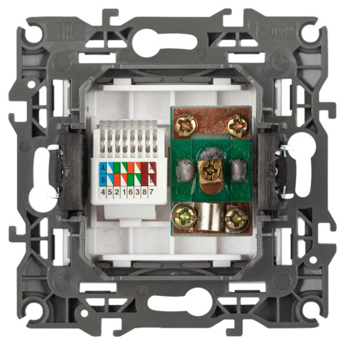 Розетка ЭРА Серия 12 12-3110-01М комбинированная RJ45+TV, белый матовый Б0065691 фото 5
