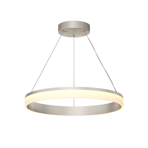 Подвесной светильник RING, ?600 мм, LED, 38Вт, 3000К, алюминий+акрил, сатин. никель фото 2