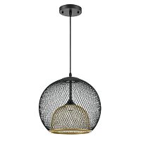 8052/1A SUSPENTIONI LN26 399 черный/черный, золото металл/металл Подвесной светильник E27 1*60W 220V LEONELA