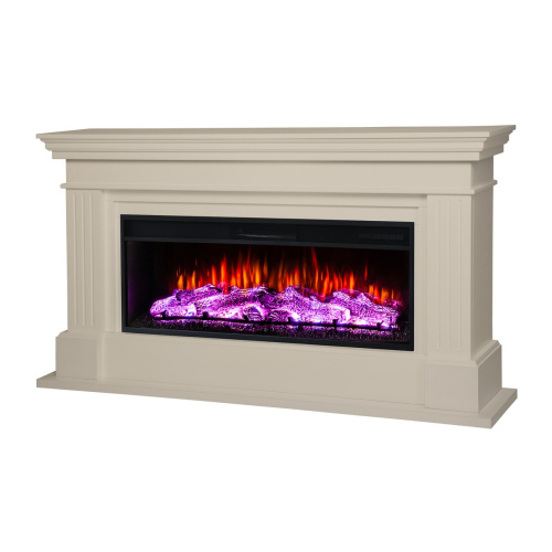 Каминокомплект ONTARIO/ЛЕОНАРДО Бежевый с очагом Электроочаг JOKER/ДЖОКЕР 45 фото 2