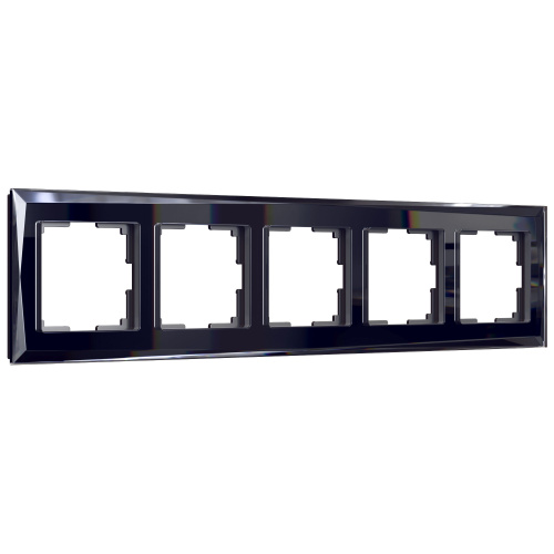 Рамка из стекла на 5 постов Diamant черный W0051208 Рамка из стекла на 5 постов Diamant черный W0051208