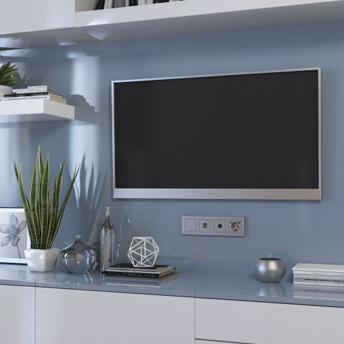 Накладка для RJ-11 (Hammaer серебряный) W1292006 фото 2 Накладка для RJ-11 (Hammaer серебряный) W1292006 фото 2