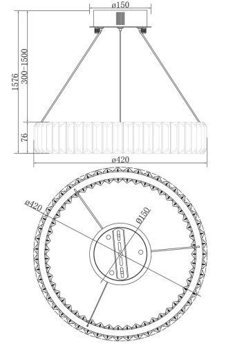 Подвесной светодиодный светильник Freya Tier FR5257PL-L17CH фото 3