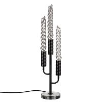 5459/9TL L-VISION ODL_EX26 041 черный глянцевый/прозрачн./металл/стекло/хрустальное стекло Настольная лампа LED 9W (3*3W) 3000K 460Лм KOLOS