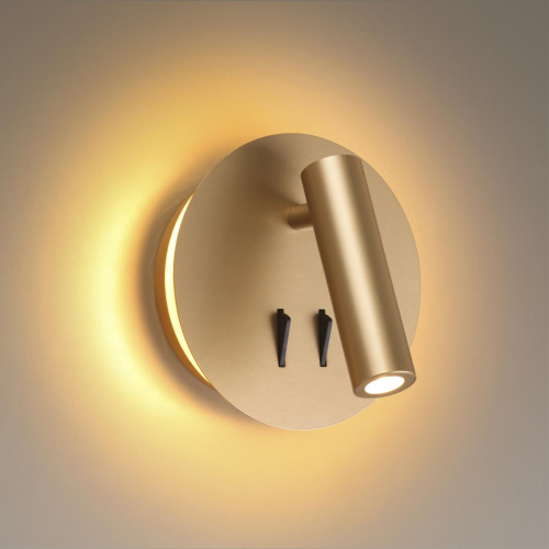 3913/9WL HIGHTECH ODL20 471 золот/металл Настен.св-к с лампой д/чтения с выкл LED 9W 3000K 220V BEAM фото 4 3913/9WL HIGHTECH ODL20 471 золот/металл Настен.св-к с лампой д/чтения с выкл LED 9W 3000K 220V BEAM фото 4