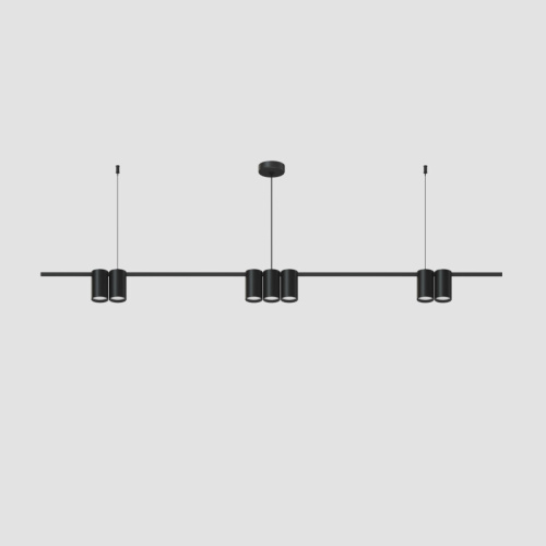 DK4063-BK Подвесной светильник ORBIT, IP20, 7xGU10 LED до 15 Вт, черный матовый, алюминий фото 6