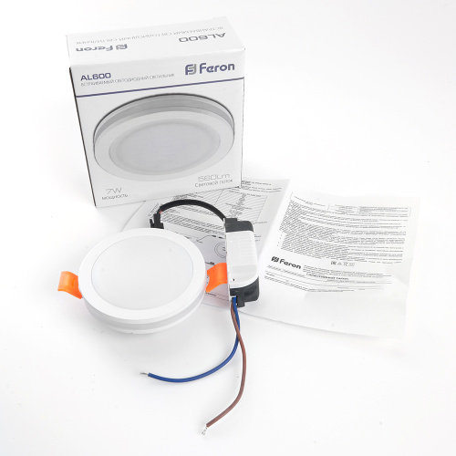 Светодиодный светильник Feron AL600 встраиваемый 7W 4000K белый фото 5