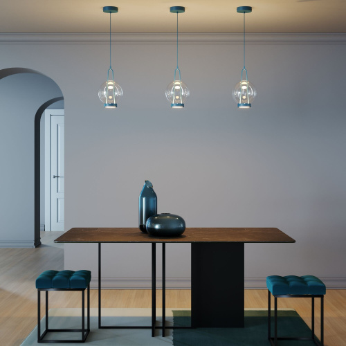 Подвесной светодиодный светильник со стеклянным плафоном 50267/1 LED синий фото 3 Подвесной светодиодный светильник со стеклянным плафоном 50267/1 LED синий фото 3