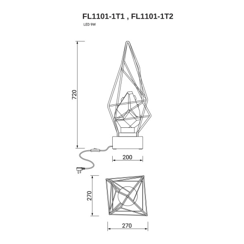 Настольная лампа La Сitta Clear FL1101-1T1 фото 2