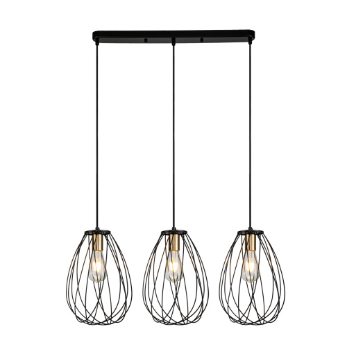 Подвесной светильник Escada 10180/3S E27*60W Black/Brass