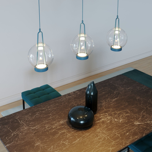 Подвесной светодиодный светильник со стеклянным плафоном 50267/1 LED синий фото 4 Подвесной светодиодный светильник со стеклянным плафоном 50267/1 LED синий фото 4
