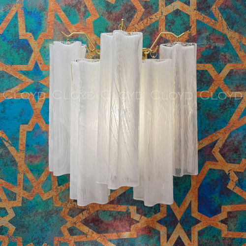 Бра Cloyd ANNO-B W1 / выс. 29 см - латунь светл. - стекло белые облака (арт.20467) Бра Cloyd ANNO-B W1 / выс. 29 см - латунь светл. - стекло белые облака (арт.20467)