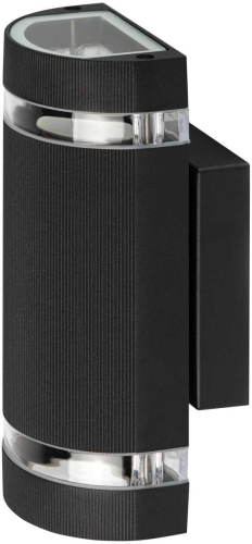 Светильник уличный настенный ЭРА «Адрия» GBW-102-BL-0230 230В 2хGU10 IP54 вверх/вниз черный Б0069595