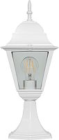 Светильник садово-парковый Feron 4104/PL4104 четырехгранный на постамент 60W E27 230V, белый