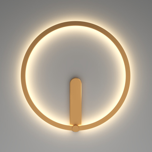 DK5035-SG Бра ROUND со светодиодом, IP20, 24W, 3000/4000/6500K, матовое золото, алюминий фото 4