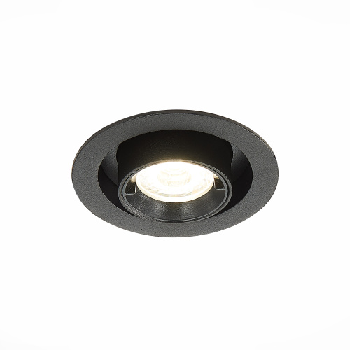ST702.348.12 Св-к встр. Черный LED 1*12W 4000K 900Lm Ra80 24° IP20 D90xH92 180-240V Встраиваемые светильники фото 5