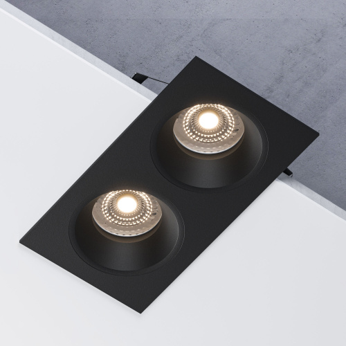 Светильник встраиваемый GU10 черный 15700/02 фото 4