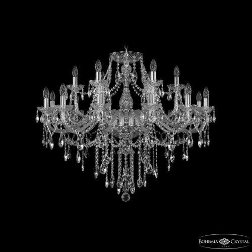 Люстра хрустальная 1415/12+6/360 Ni Bohemia Ivele Crystal (Богемия Ивеле Кристалл)