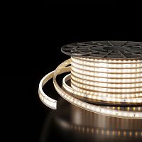 Светодиодная лента 220 В 18 Вт/м 180 Led/м 2835 IP65, дневной белый 4200К, 50 м Лента светодиодная 220V 18W 180Led 2835 двухрядная IP65 дневной белый, 50 м