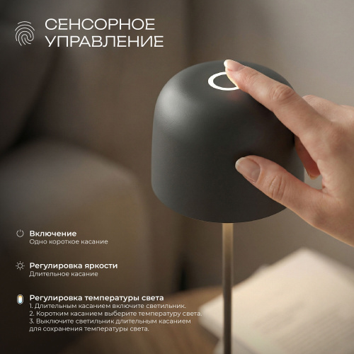 Компактный светодиодный настольный светильник Bitty чёрный IP54 TL70260 фото 4 Компактный светодиодный настольный светильник Bitty чёрный IP54 TL70260 фото 4