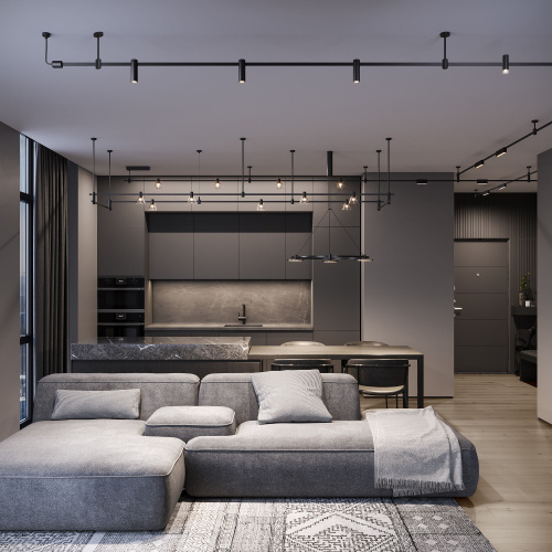 Esthetic Magnetic Шинопровод с тросовыми креплениями Round черный ⌀800 85138/00 фото 6