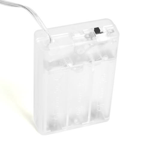 Светодиодная гирлянда Feron CL565 линейная Лед шарики, статичная 3м + 0.3м 5000K с питанием от батареек, прозрачный шнур фото 3