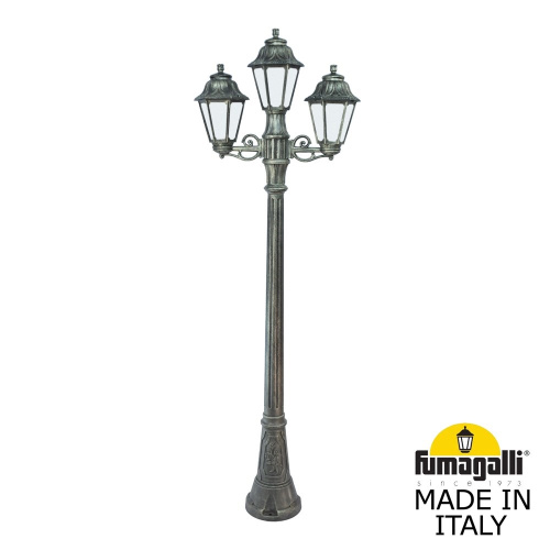 Fumagalli Садово-парковый фонарь FUMAGALLI ARTU BISSO/ANNA 2+1 E22.158.S21.BYE27 Fumagalli Садово-парковый фонарь FUMAGALLI ARTU BISSO/ANNA 2+1 E22.158.S21.BYE27
