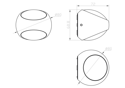 Уличный настенный светильник Outdoor O032WL-L6B3K фото 3
