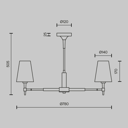Потолочный светильник Maytoni H001CL-05BS фото 2