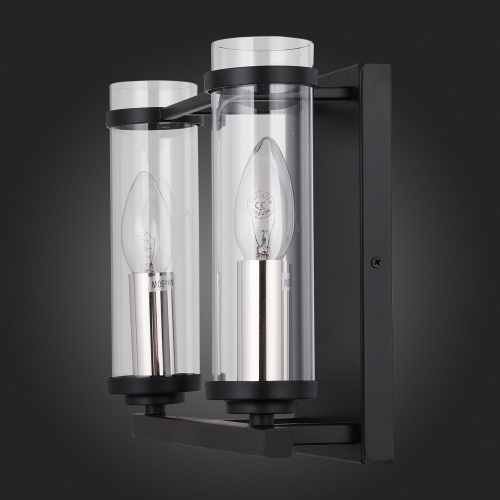 SL334.401.02 Бра ST-Luce Черный, Никель/Прозрачный E14 2*60W BICHERO фото 2