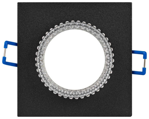 Светильник встраиваемый декоративный ЭРА DK110 BK/CL под лампу MR16 GU5.3 черный/прозрачный Б0058422 фото 2