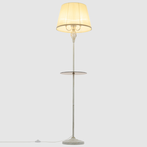 Citilux Вена CL402923T Торшер патина со столиком и кремовым абажуром фото 2 Citilux Вена CL402923T Торшер патина со столиком и кремовым абажуром фото 2