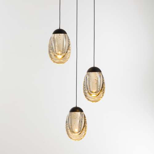 Подвесной светильник MD25090022-3A matt black/champagne фото 2