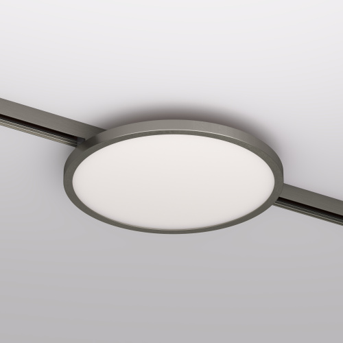 DK5763-DN Светильник для трека SHINE FLOW со светодиодом, D198*H27, 48V DC, 15W, RA?90, 3000K, IP20, темный никель, алюминий фото 3 DK5763-DN Светильник для трека SHINE FLOW со светодиодом, D198*H27, 48V DC, 15W, RA?90, 3000K, IP20, темный никель, алюминий фото 3