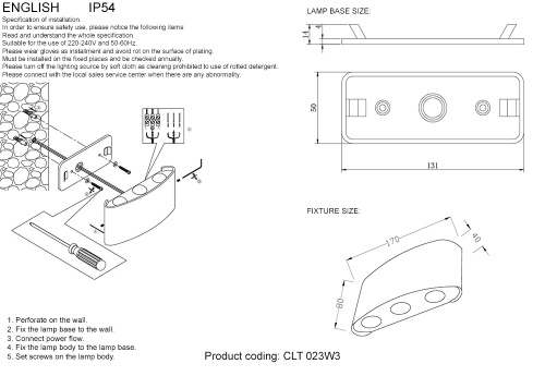 Бра Crystal Lux CLT 023W3 WH фото 2